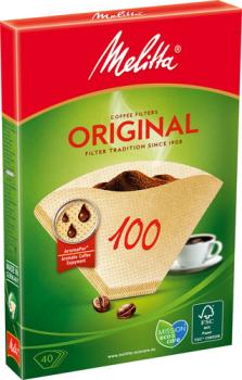 Melitta Filter 100 Original, naturbraun, 40 Stück