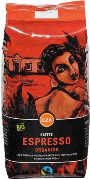 EZA Fairtrade Organico Espresso, Bio-Kaffee, Ganze Bohne, 1kg