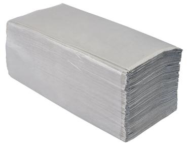 Papier-Falthandtücher natur mit Prägung, 1-lagig, V/ZZ/Singlefold-Falzung, 25 x 11,5 cm, Recycling, EINZELPACKUNG, 250 Stück