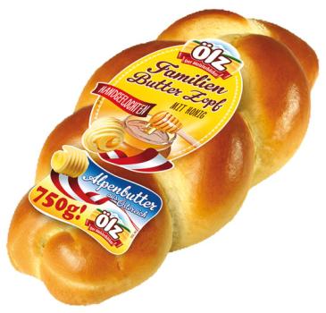 Ölz Familien-Butterzopf, 750 Gramm