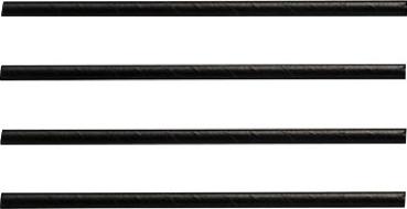 Papier-Trinkhalme schwarz, 200 x 6 mm, 250 Stück Packung