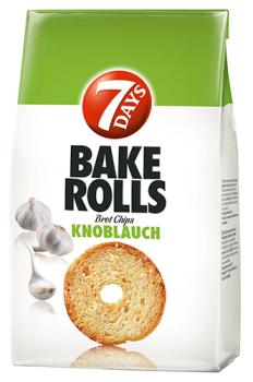 7 Days Bake Rolls Knoblauch, Brotchips, 250g