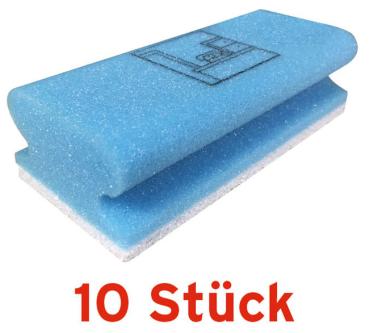 Profi Power HACCP Pad-Schwamm Vlies BÜRO, BLAU mit Piktogramm, 10 Stück