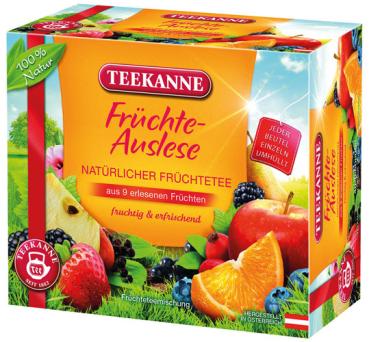 Teekanne Früchte-Auslese, 40 Teebeutel im Kuvert, 120g