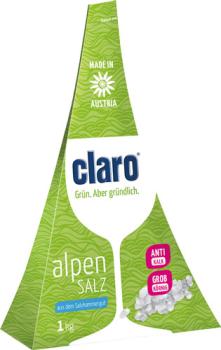 Claro ÖKO Alpensalz, Regeneriersalz grobkörnig, 1kg
