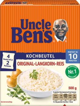 Ben's Original Langkorn-Reis 10 Minuten, 4 Kochbeutel, 500g