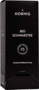 Preview: J. Hornig Bio Schwarztee, Hochland Blattteemischung, 25 Pyramidenbeutel im Kuvert,