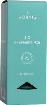 Preview: J. Hornig Bio Pfefferminze Kräutertee, 25 Pyramidenbeutel im Kuvert,