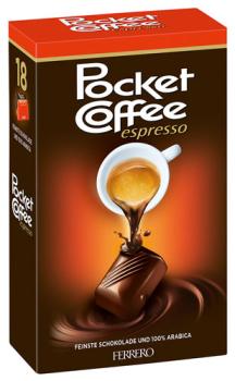 Ferrero Pocket Coffee Espresso, 100 % Arabica, 18 Stück
