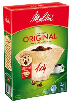 Melitta Filter 1 x 4 Original, naturbraun, 80 Stück