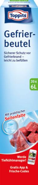 Toppits Gefrierbeutel 6 Liter, 20 Stück
