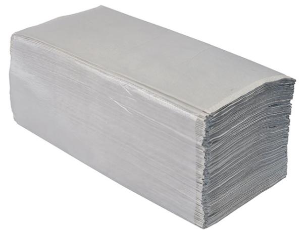 Papier-Falthandtücher natur mit Prägung, 1-lagig, V/ZZ/Singlefold-Falzung, 25 x 11,5 cm, Recycling, EINZELPACKUNG, 250 Stück