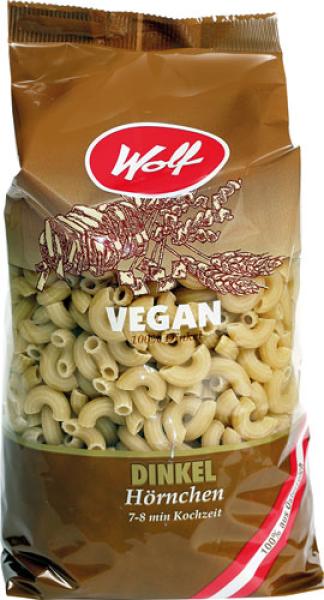 Wolf Dinkel Hörnchen, vegan, 500g