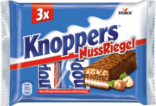 Knoppers NussRiegel, 3er Packung
