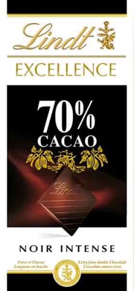 Lindt Excellence 70 % Cacao Noir, 100g